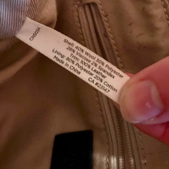 Talbots tote bag, in a tartan plaid patten with leather trim - Picture 4 of 16